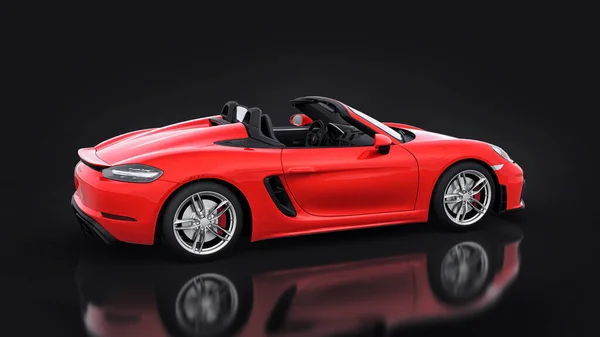 Tula Venäjä Maaliskuuta 2021 Porsche 718 Spider 2017 Punainen Urheiluauto — kuvapankkivalokuva