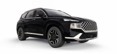 Beyaz arka planda büyük şehir kesişen siyah renk. 3d oluşturma