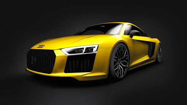 Tula Rússia Maio 2021 Audi V10 Quattro 2016 Luxo Amarelo — Fotografia de Stock