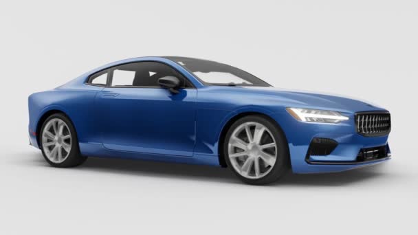 蓝色城市车为您的创意设计 3D渲染 — 图库视频影像
