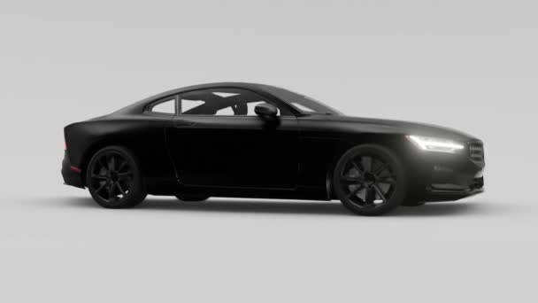 Black City Car Your Creative Design Rendering — Vídeos de Stock