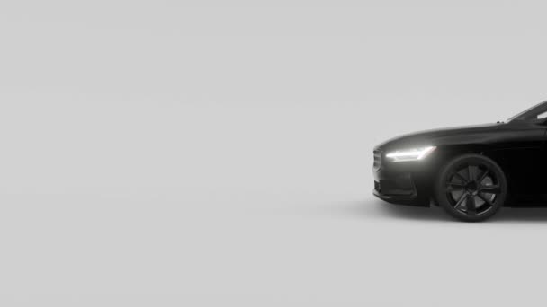 Black City Car Your Creative Design Rendering — Vídeo de Stock