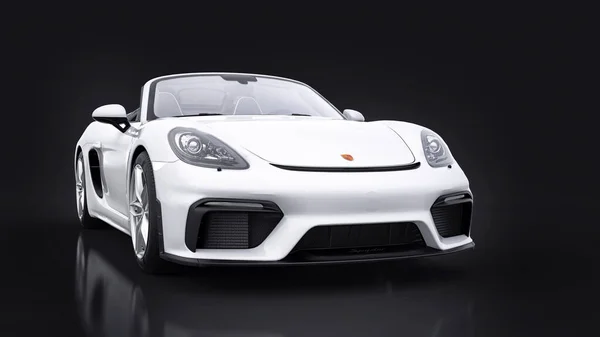 Tula Russia March 2021 Porsche 718 Spider 2017 White Sports — kuvapankkivalokuva