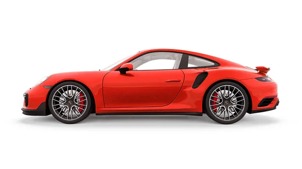 Tula Rusko Března 2021 Porsche 911 Turbo 2016 Červené Sportovní — Stock fotografie
