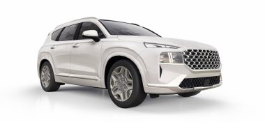 Beyaz arka planda büyük şehir beyazları kesişiyor. 3d oluşturma