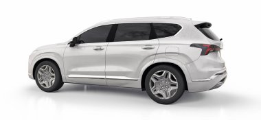 Beyaz arka planda büyük şehir beyazları kesişiyor. 3d oluşturma