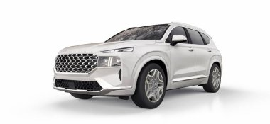 Beyaz arka planda büyük şehir beyazları kesişiyor. 3d oluşturma