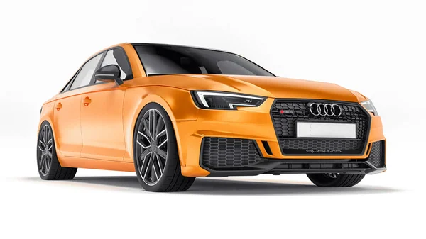 Tula Ryssland Juni 2021 Orange Audi Rs4 Quattro 2018 Lyx — Stockfoto