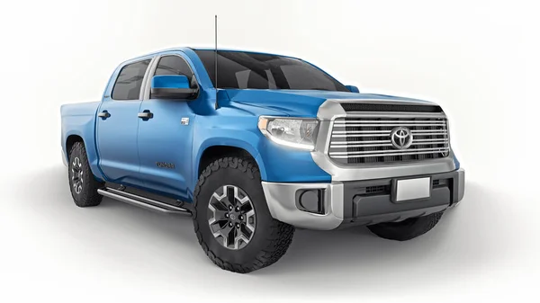 Tula Russland Juni 2021 Toyota Tundra 2020 Pickup Blau Isoliert — Stockfoto