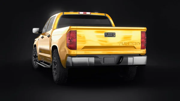Tula Rússia Junho 2021 Toyota Tundra 2020 Camionete Amarelo Captador — Fotografia de Stock
