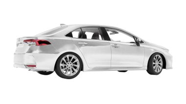 Tula, Rusya. 26 Şubat 2021: Toyota Corolla Sedan 2020 kompleks beyaz araba beyaz arka planda izole edildi. 3d oluşturma