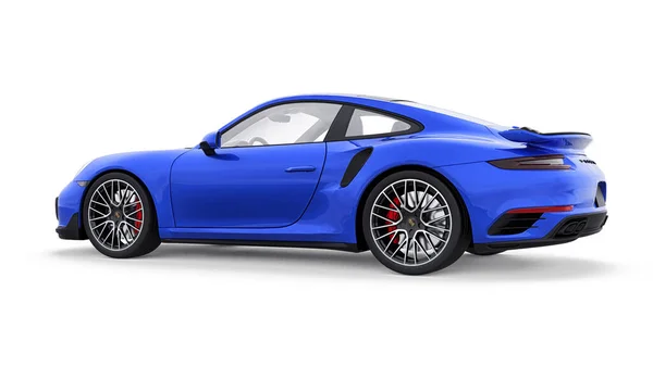 Toula Russie Mars 2021 Porsche 911 Turbo 2016 Coupé Bleu — Photo