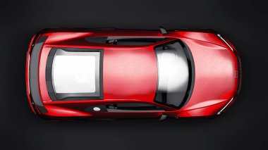 Tula, Rusya. 11 Mayıs 2021: Audi R8 V10 Quattro 2016 siyah arka planda lüks lüks lüks spor araba. 3d oluşturma