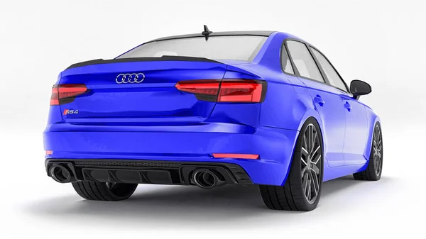 Tula Ryssland Juni 2021 Blå Audi Rs4 Quattro 2018 Lyx — Stockfoto