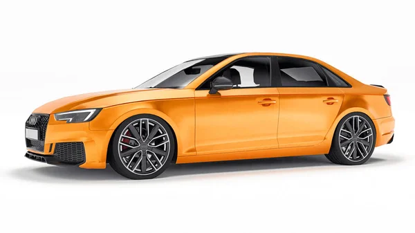 Tula Ryssland Juni 2021 Orange Audi Rs4 Quattro 2018 Lyx — Stockfoto
