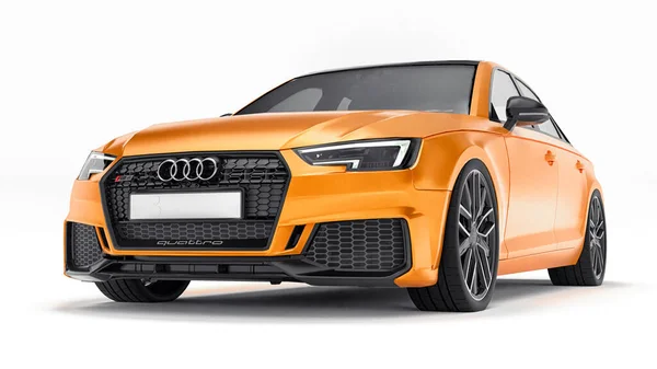 Tula Ryssland Juni 2021 Orange Audi Rs4 Quattro 2018 Lyx — Stockfoto