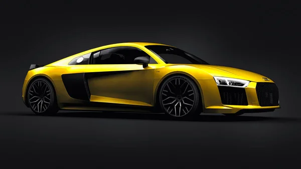 Toula Russie Mai 2021 Audi V10 Quattro 2016 Jaune Luxe — Photo