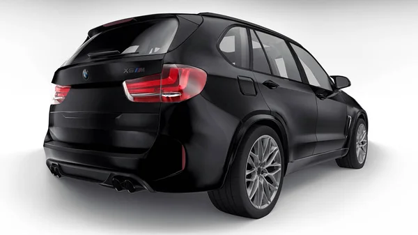 Тула Россия Июня 2021 Bmw X5M F85 Черный Роскошный Спортивный — стоковое фото