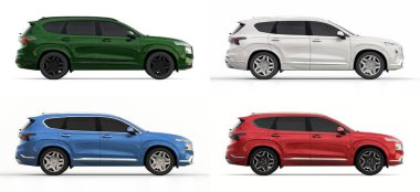 3 boyutlu illüstrasyon. Beyaz arka planda büyük bir şehir geçidi. 3d oluşturma.