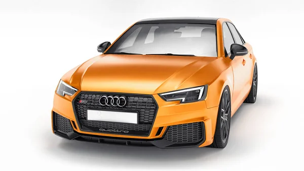 Tula Ryssland Juni 2021 Orange Audi Rs4 Quattro 2018 Lyx — Stockfoto