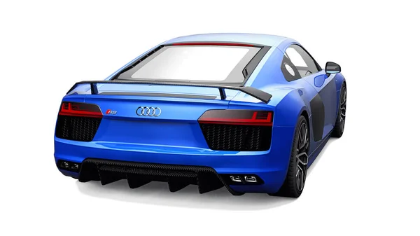 러시아 2021 Audi V10 Quattro 2016 Blue Luxury Stylish Super — 스톡 사진