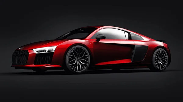 Tula Rosja Maja 2021 Audi V10 Quattro 2016 Czerwony Luksusowy — Zdjęcie stockowe