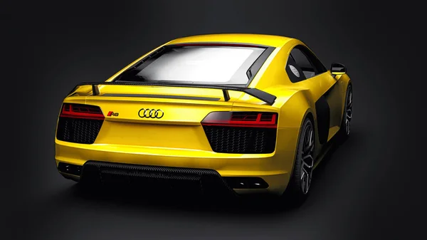 Tula Rússia Maio 2021 Audi V10 Quattro 2016 Luxo Amarelo — Fotografia de Stock