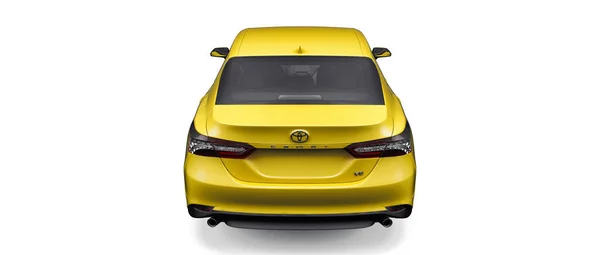 Тула Россия Июня 2021 Года Желтый Автомобиль Toyota Camry Sedan — стоковое фото