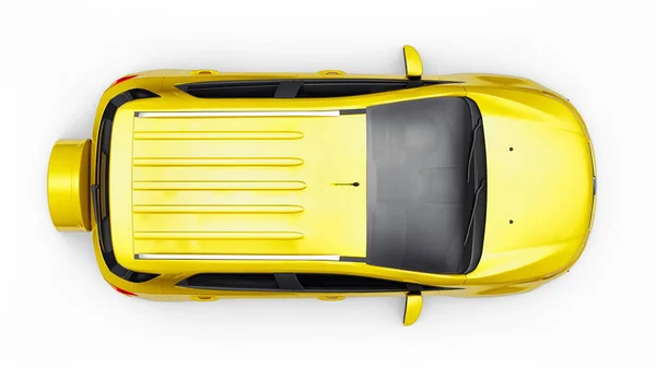 Tula Rosja Czerwca 2021 Ford Ecosport 2016 Żółty Kompaktowe Miasto — Zdjęcie stockowe