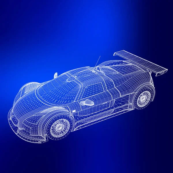 Abstract Creatief Concept Vectorachtergrond Van Automodel Sportwagen — Stockvector