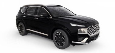 Beyaz arka planda büyük şehir kesişen siyah renk. 3d oluşturma