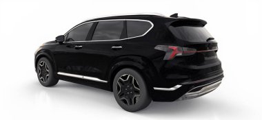 Beyaz arka planda büyük şehir kesişen siyah renk. 3d oluşturma