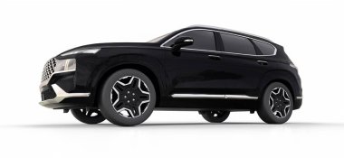 Beyaz arka planda büyük şehir kesişen siyah renk. 3d oluşturma