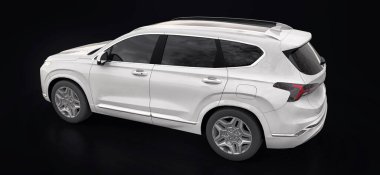 Siyah arka planda büyük şehir beyazları kesişiyor. 3d oluşturma