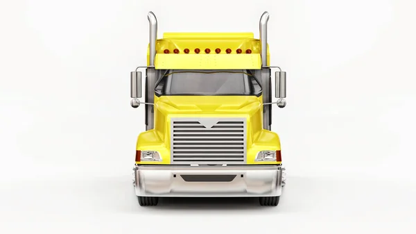 Stor Gul Amerikansk Lastbil Med Släpvagn Typ Dump Lastbil För — Stockfoto