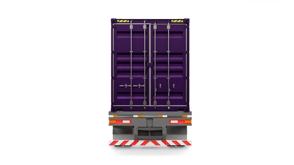 Grande Camion Retrò Viola Con Una Parte Addormentata Estensione Aerodinamica — Foto Stock