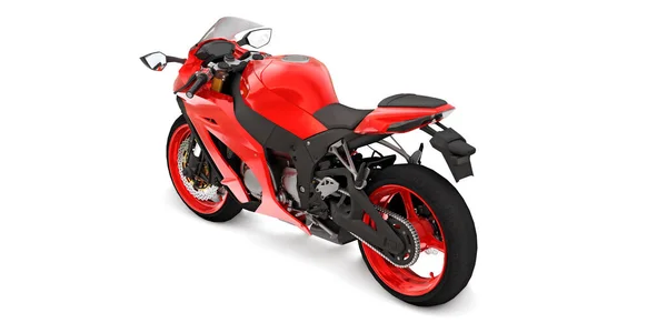Red Super Sports Motorbike White Isolated Background Illustration — Stock Photo, Image