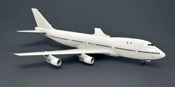 Large Passenger Aircraft Large Capacity Long Transatlantic Flights White Airplane — Stock Photo, Image