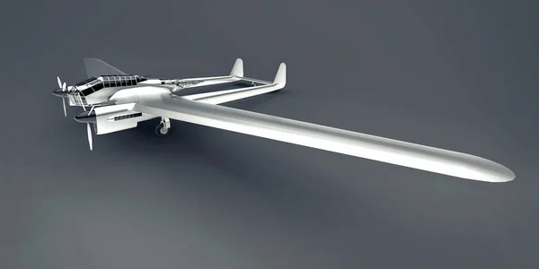 Második Világháború Bombázó Repülőgépeinek Háromdimenziós Modellje Fényes Alumínium Test Két — Stock Fotó
