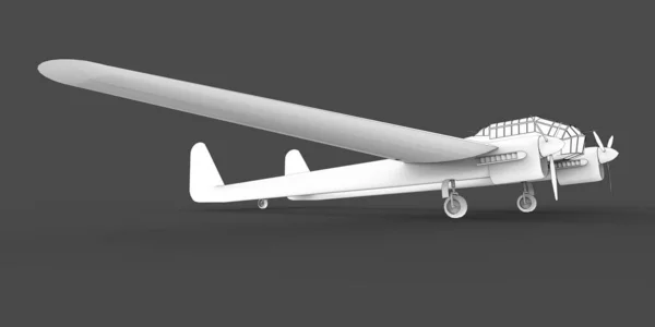 Modelo Tridimensional Aeronave Bombardeira Segunda Guerra Mundial Corpo Com Duas — Fotografia de Stock