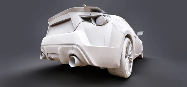 Modelo Esportes Carro Compacto Feito Plástico Fosco Coupé Carro Cidade — Fotografia de Stock