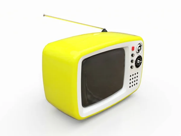 Cute Old Yellow Antenna White Background Illustration — Stock Photo, Image