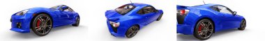 Küçük spor araba coupe 'u. 3d oluşturma