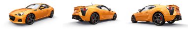 Küçük spor araba coupe 'u. 3d oluşturma