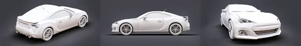 Small Sports Car Coupe Rendering — Stock Photo, Image