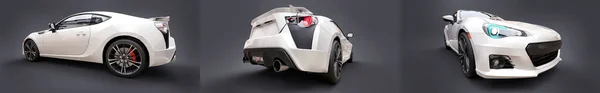 小型スポーツカークーペ 3Dレンダリング — ストック写真