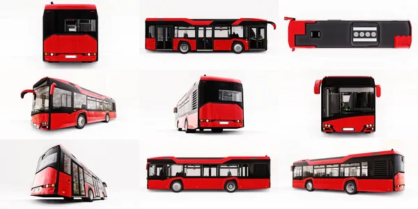 Beyaz Izole Edilmiş Arka Planda Mediun Şehir Otobüsü — Stok fotoğraf