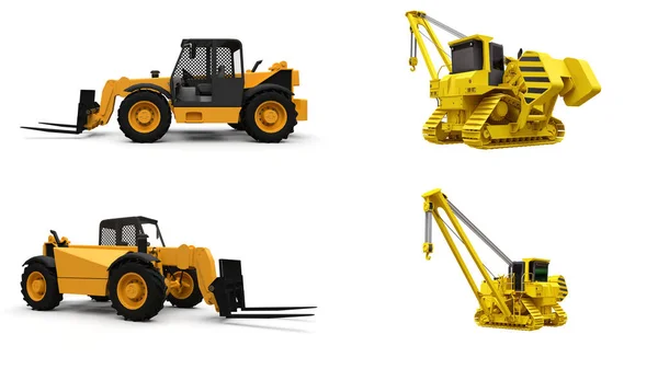 Illustration Forklift Truck White Isolated Background — Stock Photo, Image