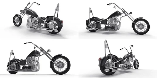 Ilustração Motocicleta Personalizada Clássica — Fotografia de Stock