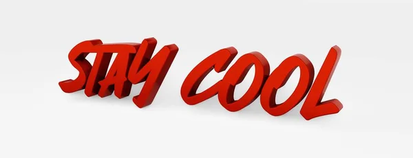 Fica Calmo Uma Frase Caligráfica Slogan Motivacional Logotipo Vermelho Estilo — Fotografia de Stock